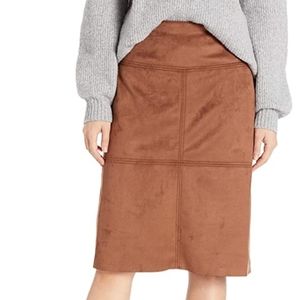 Chaps Faux Suede Skirt